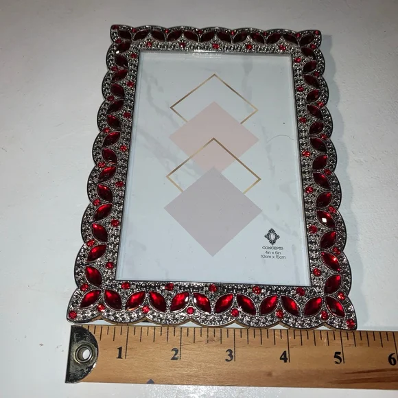 Concepts In Time Red Silver Picture Frame One Size - Picture 5 of 6